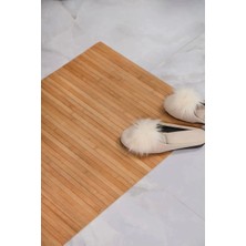 Naturel Bambu Kaydırmaz Çamaşır Makinası Üstü Örtüsü Mutfak Bulaşık Matı Su Geçirmez Banyo Matı