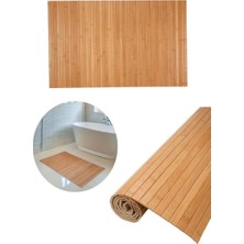 Naturel Bambu Kaydırmaz Çamaşır Makinası Üstü Örtüsü Mutfak Bulaşık Matı Su Geçirmez Banyo Matı