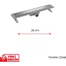 Gama Banyo Lineer Süzgeç - Yan Çıkışlı- Seramik Uyumlu(20 cm)