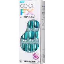İmPRESS Color Fx Kendinden Yapışkanlı Takma Tırnak Kısa Yeşil Mor