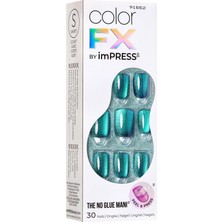İmPRESS Color Fx Kendinden Yapışkanlı Takma Tırnak Kısa Yeşil Mor