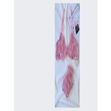 Blueavcı Tül Fırfırlı Bralet Sütyen Tanga Iç Çamaşır Takımı