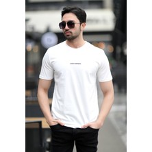 Erkek Bisiklet Yaka John Borners Dijital Baskılı T-Shirt Beyaz - 2020-4