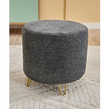 Favora Asmara Metal Ayaklı Puf - Antrasit