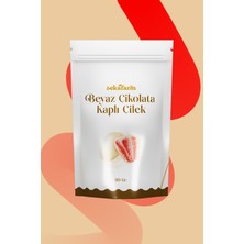 Beyaz Çikolata Kaplı Dondurularak Kurutulmuş Çilek – Doğal Freeze Dry Meyve Atıştırmalık 80G