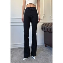 Magarde Premium İspanyol Paça Jean- SİYAH