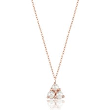 Fasek Gold Gümüş Kolye - Mini İncili Gümüş Kolye