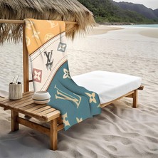 Doruklar Home Collection Dekoratif Modern Desenli Plaj Deniz Havlusu Peştamal 80 x 160  cm  LU x 43