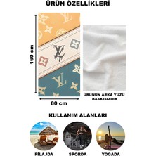 Doruklar Home Collection Dekoratif Modern Desenli Plaj Deniz Havlusu Peştamal 80 x 160  cm  LU x 43