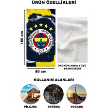 Doruklar Home Collection Dekoratif Modern Desenli Plaj Deniz Havlusu Peştamal 80 x 160  cm  TRF09