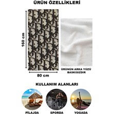 Doruklar Home Collection Dekoratif Modern Desenli Plaj Deniz Havlusu Peştamal 80 x 160  cm  LU x 63