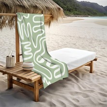 Doruklar Home Collection Modern Desenli Plaj Deniz Havlusu Peştemal 80 x 160  cm  AQUA26