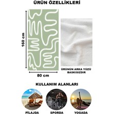 Doruklar Home Collection Modern Desenli Plaj Deniz Havlusu Peştemal 80 x 160  cm  AQUA26
