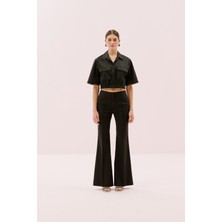 Ispanyol Paça Pantolon Siyah Y2512040_001