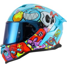 Kask Sway Sw 867 Gamer Gloss Blue Full Face