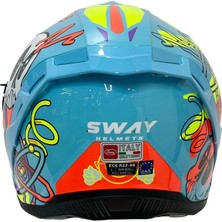 Kask Sway Sw 867 Gamer Gloss Blue Full Face