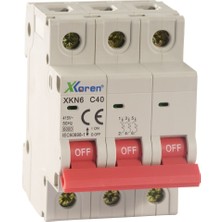 Xkoren 40A 3 Kutuplu Sigorta