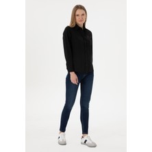 U.S. Polo Assn. Kadın Siyah Gömlek Basic 50288851-VR046