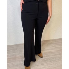 Moda Büyük Beden Ispanyol Paça Pantolon