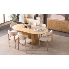 Netha Yemek Masası Takımı - Meşe