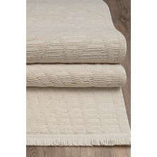 Combo Yumuşak Dokulu Bukle Oturma Odası Salon Mutfak Çocuk Odası Halısı 31209 Krem