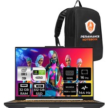 Asus Tuf Gaming F16 Core Ultra 5 210H RTX 4050 Gaming Laptop 32GB RAM 512GB SSD 16" FHD+ 144Hz FreeDOS + Per4 Çanta FX607VURL145P317