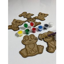 Ahşap Kendin Yap Hayvanlar Boyama Seti Eğitici Montessori Çocuk Gelişim Oyuncağı