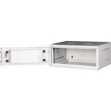 Lande - 7u 19" Cam Kapaklı Duvar Tipi Rack Kabinet – Genişlik: 544 mm | Derinlik: 400 mm – Açık Gri (Demonte)
