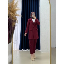 Sorora Astarsız Ceketli Ikili TAKIM-EL1208 Bordo