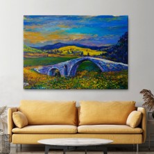 Marsilyan Marsilyan- Köy Taşköprüsü Günbatımı Manzarası Duvar TABLOSU-1202