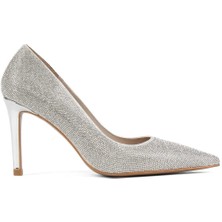 Celal Gültekin Kadın Lame Taşlı İnce Topuklu Stiletto