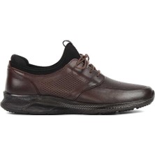 Celal Gültekin Erkek Kahverengi Bağcıklı Kalın Tabanlı Deri Günlük Ayakkabı