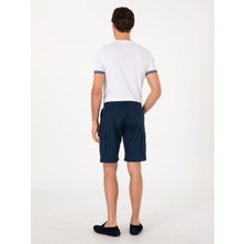 Cacharel Erkek Lacivert Comfort Fit %100 Pamuk Bermuda Şort 50298887-VR033