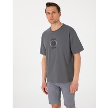 Pierre Cardin Erkek Antrasit Comfort Fit Bisiklet Yaka Tişört 50310155-VR006