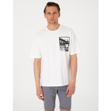 Pierre Cardin Erkek Beyaz Comfort Fit Bisiklet Yaka Tişört 50310144-VR013
