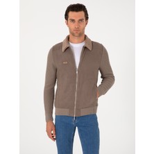 Cacharel Erkek Vizon Slim Fit Triko Hırka 50292402-VR052