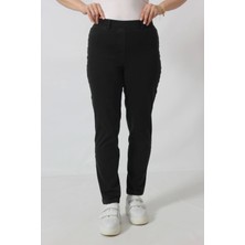 PS-105 Gizli Cep Detaylı Toparlayıcı Puntoroma Siyah Tayt