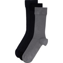 Pierre Cardin Erkek Erkek Bambu Karışımlı 3'lü Paket Gri Soket Basic Çorap 50308477-100