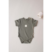 Oh la la Koala For Little Ones Haki Basic Etiketli Kısa Kollu Body Zıbın