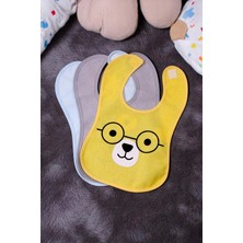 Babydonat Bear Desenli 3'lü Sıvı Geçirmez Bebek Mama Önlüğü 0-18 Ay
