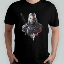 Pixxa The Witcher Geralt Unisex %100 Pamuklu Bisiklet Yaka T-Shirt Model 5
