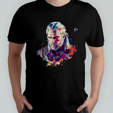 Pixxa The Witcher Geralt Unisex %100 Pamuklu Bisiklet Yaka T-Shirt Model 3