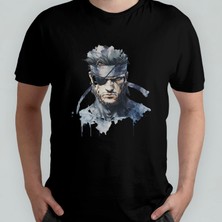 Pixxa Metal Gear Solid - Solid Snake Unisex %100 Pamuklu Bisiklet Yaka T-Shirt Model 1