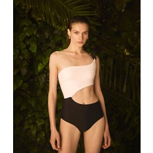 İpekyol Colorblock Kadın Mayokini Beyaz Renkli Asimetrik Model IS1250054026002 Şık Tasarım