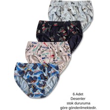 %95 Pamuklu Erkek Çocuk Slip Kilot Iç Çamaşır 6lı Set