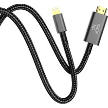 Zuidid Lightning To Ultra Hd HDMI Görüntü Aktarım Kablosu 1.8 mt Gold