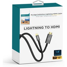 Zuidid Lightning To Ultra Hd HDMI Görüntü Aktarım Kablosu 1.8 mt Gold
