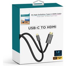 Zuidid Type-C To 4K HDMI Görüntü Aktarım Kablosu 1.8 mt Gold