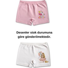 Giza Kids %95 Pamuklu Kız Çocuk Süprem Penye Boxer Külot Iç Çamaşır 6lı Set