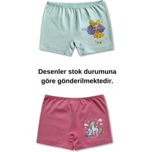 Giza Kids %95 Pamuklu Kız Çocuk Süprem Penye Boxer Külot Iç Çamaşır 6lı Set